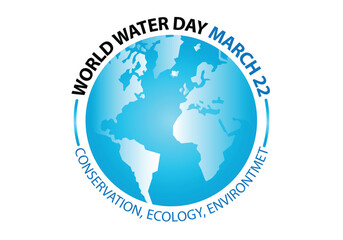 World Water Day, Conservation, Ecology, Environment, vector illustration.