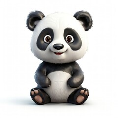 Fototapeta premium an AI Image Generator, Adorable Cartoon Panda Sitting