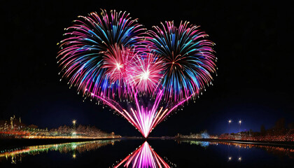 heart shaped fireworks