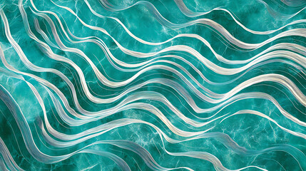 Abstract Colorful Waves with Flowing Lines