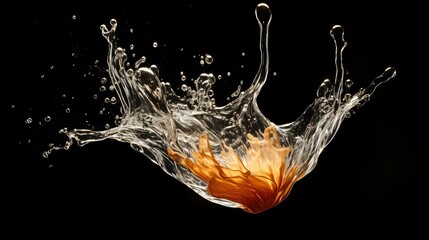 splash water black background