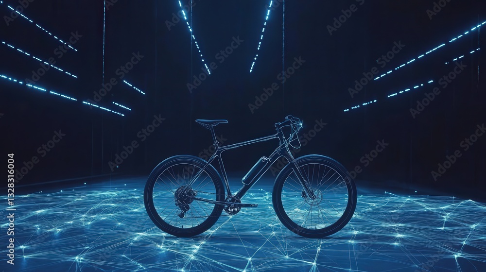 Aufkleber high-tech bicycle with built-in navigation and energy-harvesting capabilities.