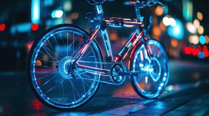 high-tech bicycle with built-in navigation and energy-harvesting capabilities.