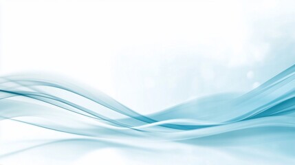 Abstract blue wavy lines, airy, flowing design, light background