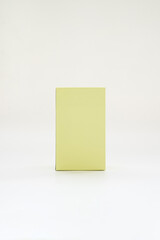 Minimalist Yellow Product Box on White Background