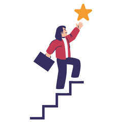 Person Growth Concept Flat Illustration