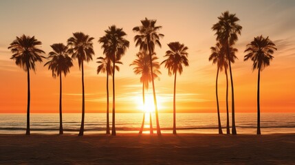 Obraz premium beach palm tree wallpaper