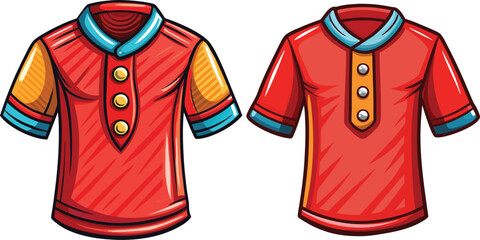 red and white shirts