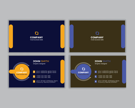 modern creative business card and name card horizontal simple clean template vector.