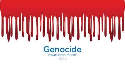 April is Genocide Awareness Month. Vector template Design for banner, greeting card, poster, prints, social media post ,flyer , T shirt with background.