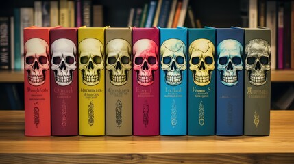 metallic skull book