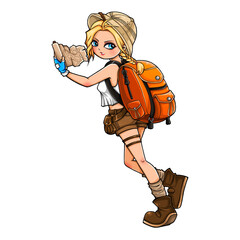 Girl Scout with a map