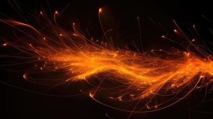 background orange light streaks