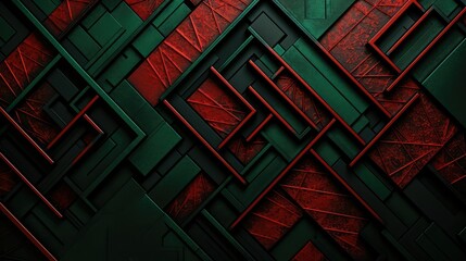 striking black and red design