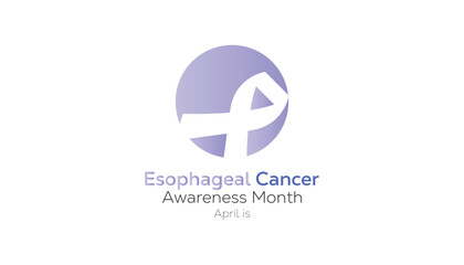 April is Esophageal Cancer Awareness Month. Vector template Design for banner, greeting card, poster, prints, social media post ,flyer , T shirt with background.