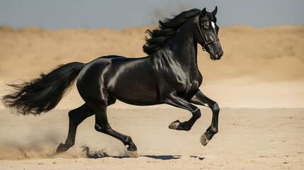 footwork black arabian horse