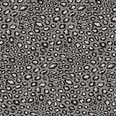 Full seamless gray leopard fur animal skin pattern