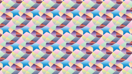 Colorful Confetti and Candy Mosaic Pattern with Geometric Shapes