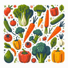 seamless pattern with vegetables