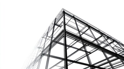 Architectural Building Structure Design, 3D Rendered