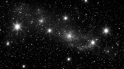 Fototapeta premium Celestial Tapestry: A stunning image captures the vastness of the cosmos, showcasing countless stars shimmering in the infinite blackness of space.