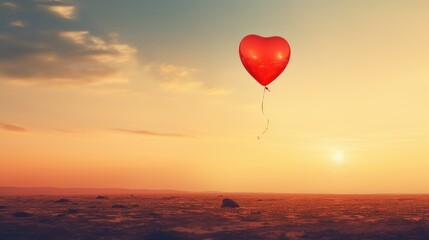 Fototapeta premium sunbreeze red balloon transparent