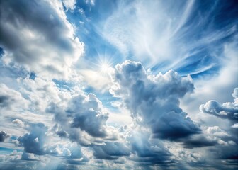 Fototapeta premium Serene Grey Sky: Minimalist Cloud Background for Design Projects