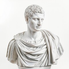 Classical marble Roman bust sculpture