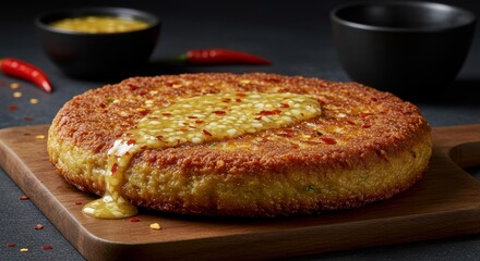 Delicious Crispy Asian Style Fish Cake with Spicy Chili Sauce