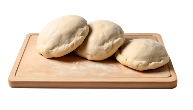 Wooden boards with dough png 