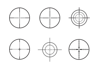Gun crosshairs vector illustration on background