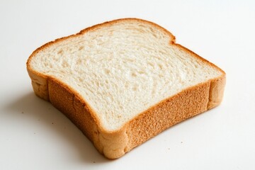 Single slice of lightly toasted bread, soft texture, golden crust
