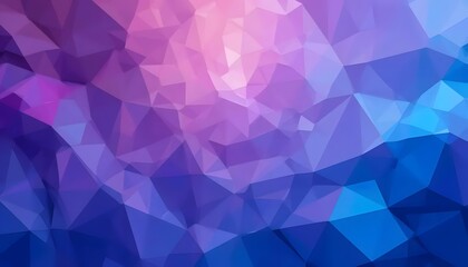 Stylish Low Poly Polygonal Background in Vibrant Colors, Futuristic Geometric Design
