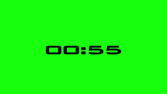 Countdown Clock Animation &ndash; Timer Icon Motion Graphic with green screen