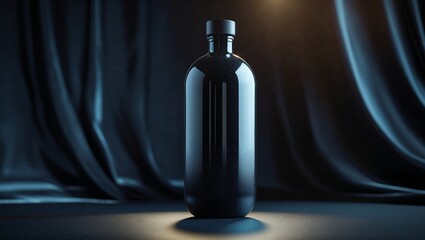Timeless Elegance: Black Glass Bottle in Classic Design