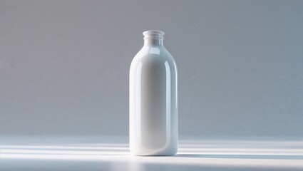 white bottle on white background