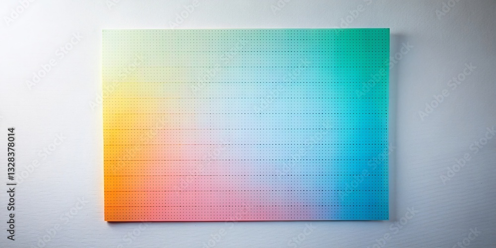 Poster silhouette of a notebook with dot grid paper on white background - a4 size, 1cm grid