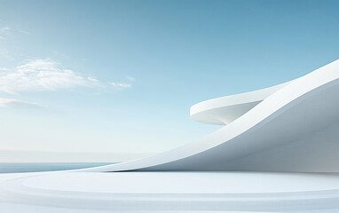 Minimalist modern architecture and spatial structure
