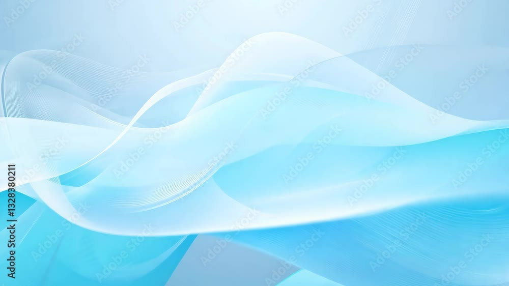 Poster 4k abstract light blue background with flowing motion and fluid animation for technology and busines
