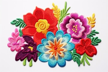 Flower embroidery pattern craft.