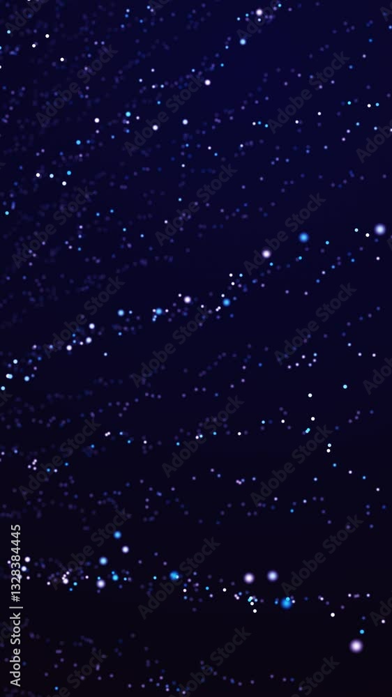 Poster abstract blue wave animation background with lines and dots 4k video.