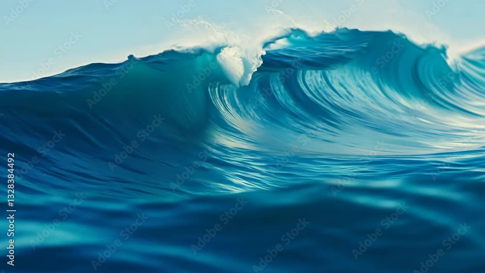 Poster elegant blue wave background with soft textures and gradients