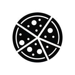 Pizza silhouette vector illustration