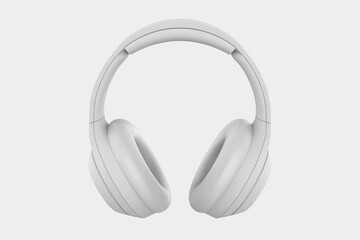 headphones music isolated on white background headphones Bluetooth. 3d illustration