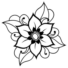 black and white rose