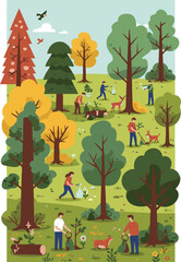 Reforestation and Tree Planting Concept for International Forest Day