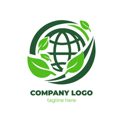 Green future logo with futuristic elements perfect for sustainability tech startups and renewable innovation hubs