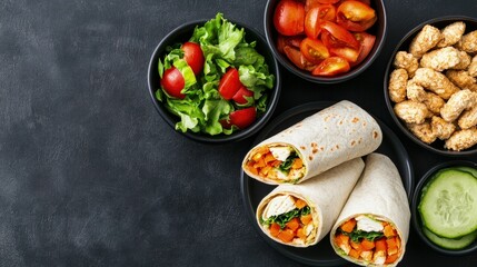 Healthy meal prep ideas low-carb snack recipes kitchen food photography modern setup top view nutrition tips