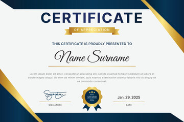 Fototapeta premium Elegant Certificate Template Design