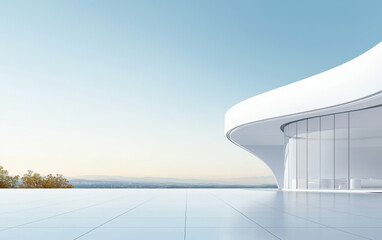 Minimalist modern architecture and spatial structure
